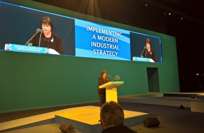 Abi Brown speaking at the Conservative Party Conference, October 2017