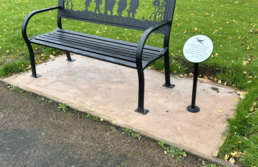 New D-Day 80th anniversary memorial bench