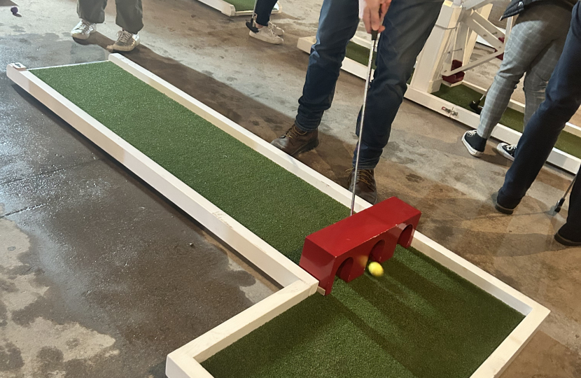 Mini golf in the signal box