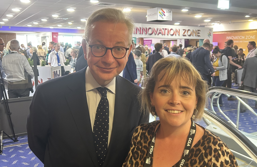 Abi Brown with Rt Hon Michael Gove MP