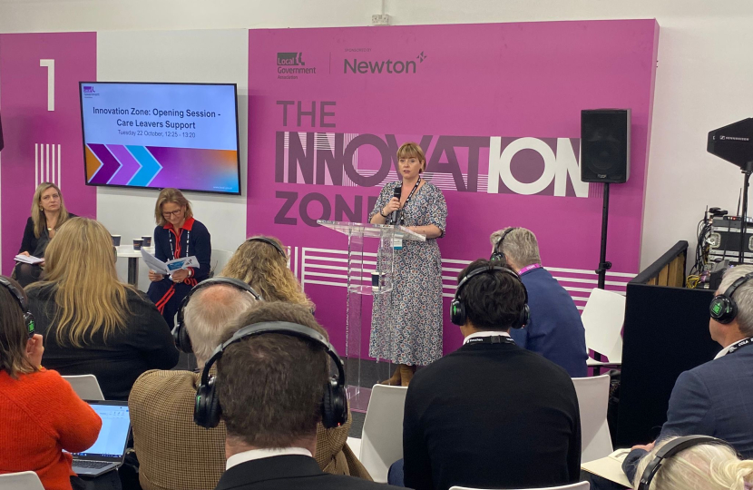 Abi Brown opening the LGA Conference Innovation Zone