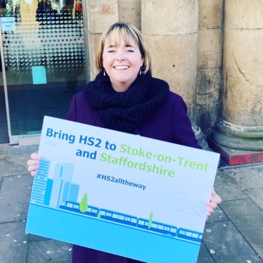 Cllr Abi Brown calling for #HS2AllTheWay